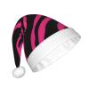 Adult plush Christmas hat YYHWHJDE Zebra Tiger Leopard pink Printing soft and comfortable for parties dances Halloween view 2