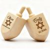 Personalized Wooden Dreidel with Star of David DesignCustom Engraved Hanukkah Dreidel with Name  Unique for Kids, Friends, and Family  Fun Hanukkah Game and Decorative Keepsake Display view 1