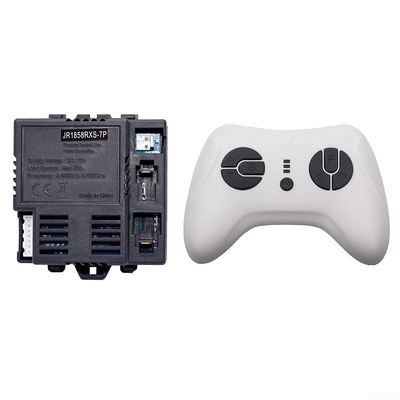 JR1858RXS-7P 12V 2.4G Receiver and Remote Control Kit for Childrens Electric Ride-On Cars, Soft Start Safety Feature, Compatible for Standard Four-Wheel Drive Electric Toy Vehicle(Full set)
