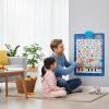 2025 New Talking Wall Chart for Kids  English & Spanish Learning Poster with Songs, ABCs, Numbers, Animal Words & Piano, Toddler Learning Toys, for Toddlers 16 (Blue) view 4