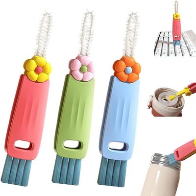 2026 New 3 in 1 Cup Lid Cleaning Brush, 3PCS Multifunctional Crevice Portable Cup Lid Cleaning Brushes, Crevice Cleaning Brush for All Type Bottle Gap Tight Spaces Cup
