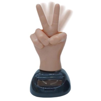 Waving Finger Dashboard - Solar Powered Car Toy, Funny Prank, Dancing Movement, Design | Table Car Interior Accessory, Ideal for Laughs Smiles for Office Home Vehicle Decoration Gift