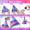AmazingSpark 25 Pcs Video Game Birthday Party Decorations Set 24 Happy Birthday Hats with Pompoms 1 Banner for Blue and Purple Pixel Gaming Party Decorations view 3