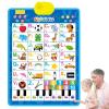 2025 New Talking Wall Chart for Kids  English & Spanish Learning Poster with Songs, ABCs, Numbers, Animal Words & Piano (D) view 1
