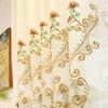 HooHero Beige Sheer Curtains Voile Gauze Home Decor Gorgeous Style Exquisite Floral Embroidered Rod Pocket Top Style for Hotle Office School(1 Panel, W 54 x L 63 inch, White) view 1