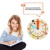 Hemoton Multicolor Wooden Teaching Clock for Educational Learning Model with Shapes Safe Sturdy Material Early Cognitive Development Tool for Boys and Classroom Play view 3
