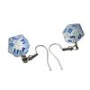 Chessex 54211 Borealis Icicle Mini-Poly D20 Hook Earrings, Silver Tetra (Pair) view 1
