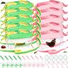 Halloscume 10 Sets Bug Catcher for Kids Students Insect Catching Kit Collector Bug Box with House, Butterfly Net, Tweezer, Cage Habitats Container Collection Explorer Gift (Pink,Green) view 1