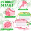 Halloscume 10 Sets Bug Catcher for Kids Students Insect Catching Kit Collector Bug Box with House, Butterfly Net, Tweezer, Cage Habitats Container Collection Explorer Gift (Pink,Green) view 3