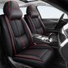 QUFEI Car Seat Covers for GLC-Class,for Mercedes-Benz GLC-Class 2016,Leather Front Seat Covers,Airbag-Compatible Car Seat Protectors,Waterproof Seat Cover for Cars(Black+Red,2PCS/with Pillows) view 1