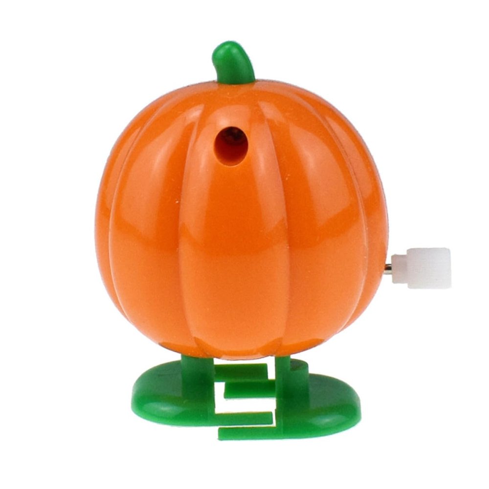 GLSTOY 4 Pcs Wind-up Clockwork Pumpkin Bright Orange Halloween Party Favors for Coordination and Imaginative Play Safe Holiday