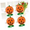 GLSTOY 4 Pcs Wind-up Clockwork Pumpkin Bright Orange Halloween Party Favors for Coordination and Imaginative Play Safe Holiday view 2