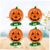 GLSTOY 4 Pcs Wind-up Clockwork Pumpkin Bright Orange Halloween Party Favors for Coordination and Imaginative Play Safe Holiday view 3