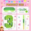 16 Inch Number 3 Pixel Piata Kit with Stick, Blindfold, Confetti for Boys Girls Birthday Parties Decorations, Interactive Kids Party Supplies, Easy to Stuff and Display (MinC-A3th) view 2