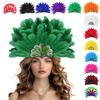 Carnival Headpieces,Feather Sequin Headwear Carnival Headpiece Cosplay Accessories for Women (Color-7) view 2