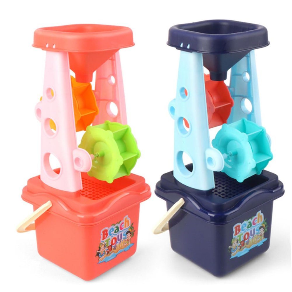 BESPORTBLE Plastic Beach for Includes Blue Sand Bucket Shovel and Sand Clock Lightweight Abs Material Interactive Outdoor Play for Boys
