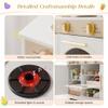 Callales 35.8" Play Kitchen Set for Kids, Toddler Toy Kitchen, 23 in 1 Wooden Kids Kitchen Playset with Toy Food and Cookware Accessories, Gift for Ages 3+ Girls Boys, White & Gold view 4