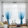 Iuokuby Home Decorative Liner Semi Sheer Curtains Semi Ombre Voile Gauze Tulle Fabric for Living Kids Baby Room Bedroom(1 Panel, W 52 x L 102 inch, Blue) view 2