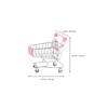 Holibanna 3pcs Mini Pretend Play Shopping Carts for Electroplated Iron Trolleys with Wheels Desk Accessory Holders for Pens Phones Sundries Pink Purple Green view 4