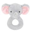 FOYTOKI 2pcs Plush Elephant Hand Rattle Soft Stuffed Educational Sensory Development for Newborn with Built Bells Stimulating Hand-Eye Coordination Safe Material view 1