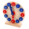 Beaupretty Wooden Clock Educational for Smooth Polished Learning Tool with Dial Numbers Cognition Clock for Classroom Teaching and Early Intellectual Development view 1