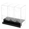 3-Slot Booster Card Box - Acrylic Deck Storage Case, Durable Organizer Container, Protective Display | Collection Booster Pack Shelf Desktop Home for Card Game Display Organization view 1
