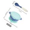 MOLUCKFU 2 Sets Food Bowls with Lids and Spoons Non-slip Suction Base Bowls for Boy Girl Safe PP Material Easy Clean Versatile Hot and Cold Feeding Tableware view 2