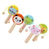 Abaodam 5pcs Wooden Rattle Cartoon Animal Design Handheld Musical Plaything for Early Education Sensory Development and Hand Training view 1