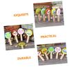 Abaodam 5pcs Wooden Rattle Cartoon Animal Design Handheld Musical Plaything for Early Education Sensory Development and Hand Training view 2