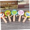 Abaodam 5pcs Wooden Rattle Cartoon Animal Design Handheld Musical Plaything for Early Education Sensory Development and Hand Training view 4