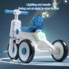 Sanpyl Toddler Trike with Quiet EVA Wheels, Adjustable Canopy, Baby Tricycle with Music Light Parents Push Handle for 18 Month to 5 Years Boys Girls (Blue) view 4