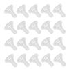 CVUTOVO 20Pcs Bottle Nipples Replacement Silicone Feeding Nipples Soft Anti-Colic Natural Shape for Breastfed Transparent Cross view 1