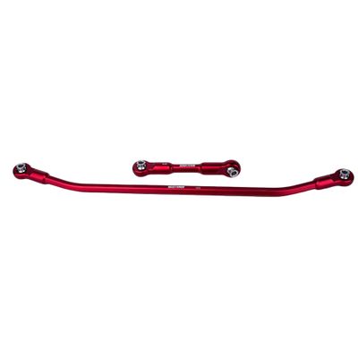BeaxTurbo Racing Upgrade Parts AXP8 CNC Aluminum 7075 Steering Link for Axial AXP8 Gilamon 2.2 1/8th (red)