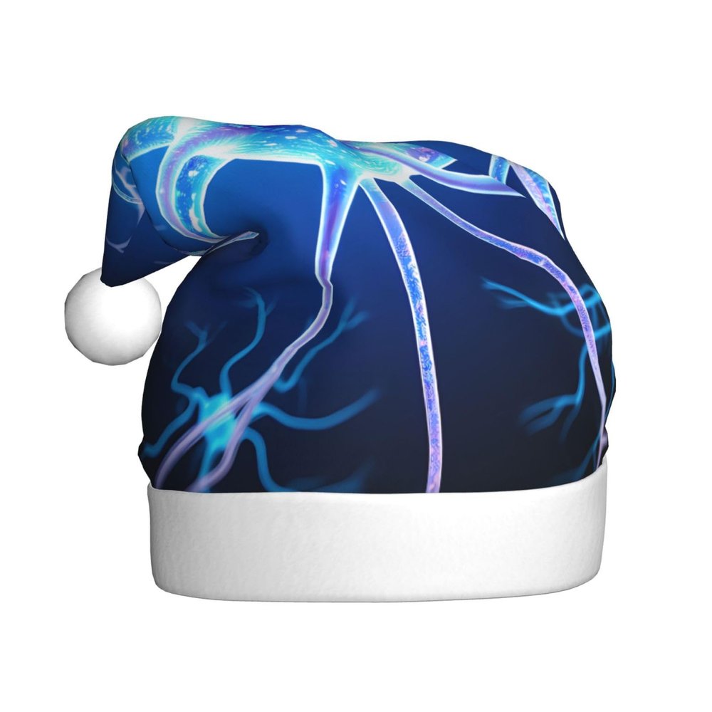 Adult plush Christmas hat YYHWHJDE Neuron extensions Printing soft and comfortable for parties dances Halloween