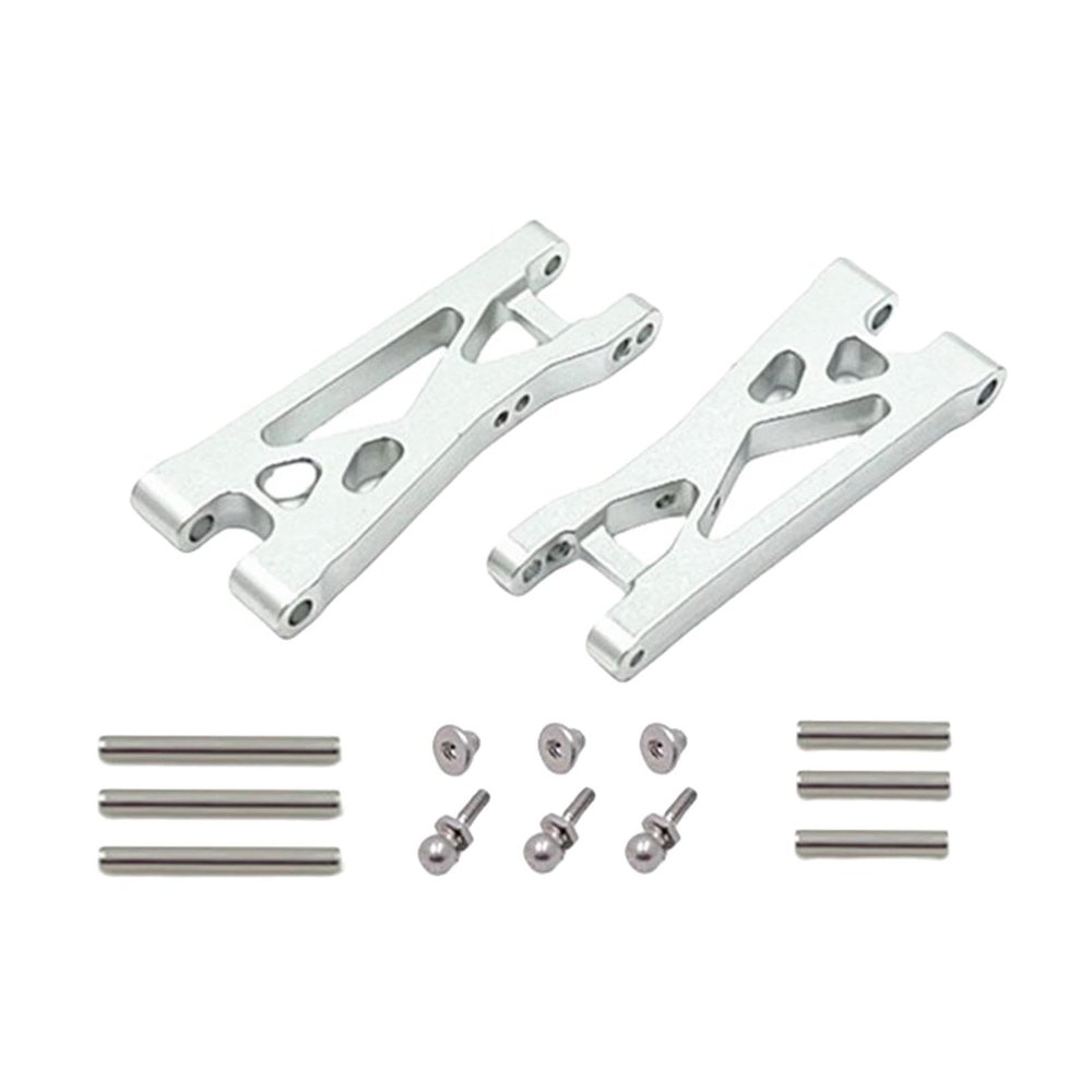 DYNWAVE 2X RC Car Rear Lower Swing Arm RC Car Upgrades Accessories,Aluminum Alloy,Spare Parts,for Wltoys 244016 1:24 Scale Truck, Silver