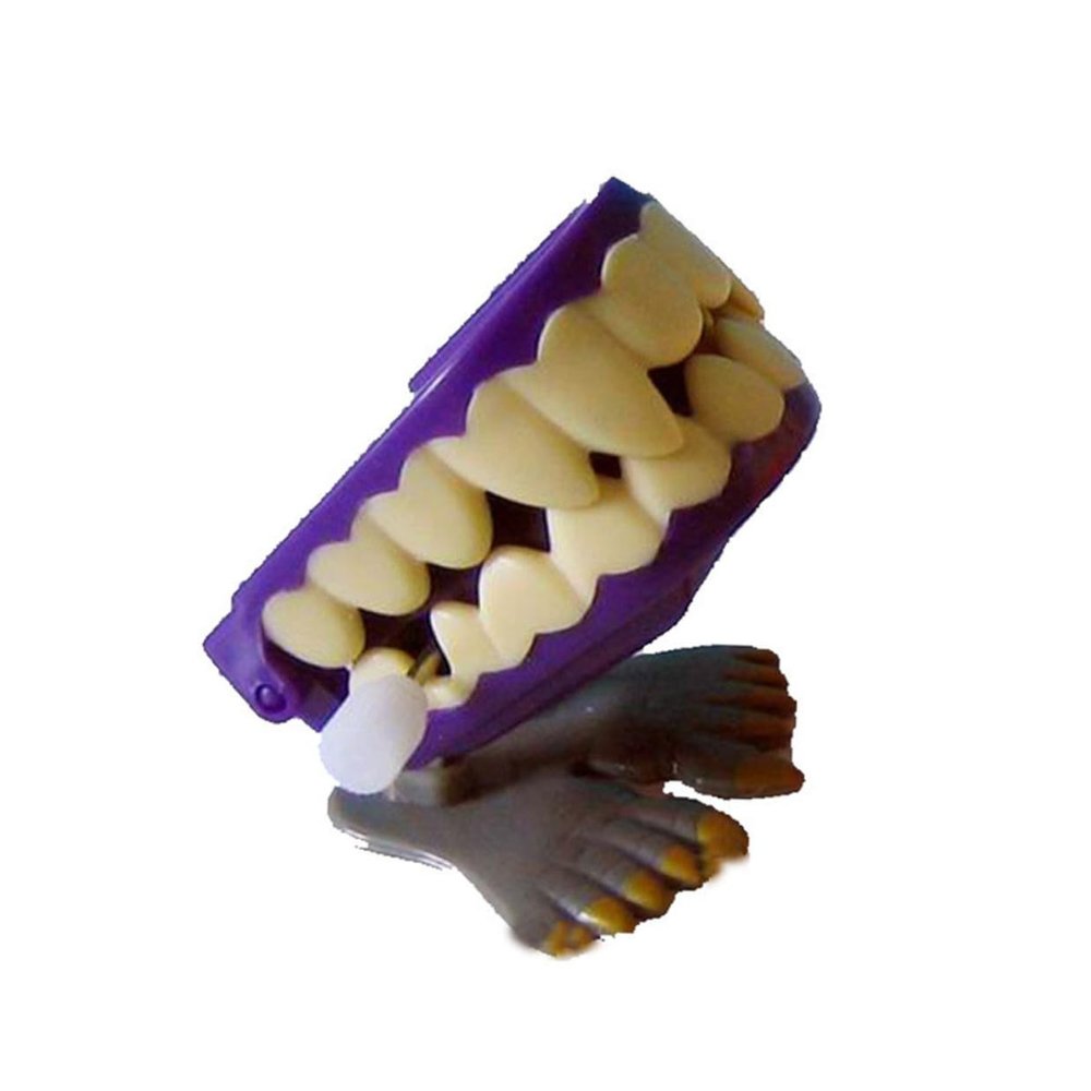 JOINPAYA 6PCS Wind Up for Halloween Novelty Teeth Shape Moving Feet Bulk Random Colors Fun Party Favor Stress Relief Joke Random Color