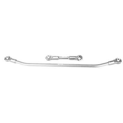 BeaxTurbo Racing Upgrade Parts AXP8 CNC Aluminum 7075 Steering Link for Axial AXP8 Gilamon 2.2 1/8th (Silver)