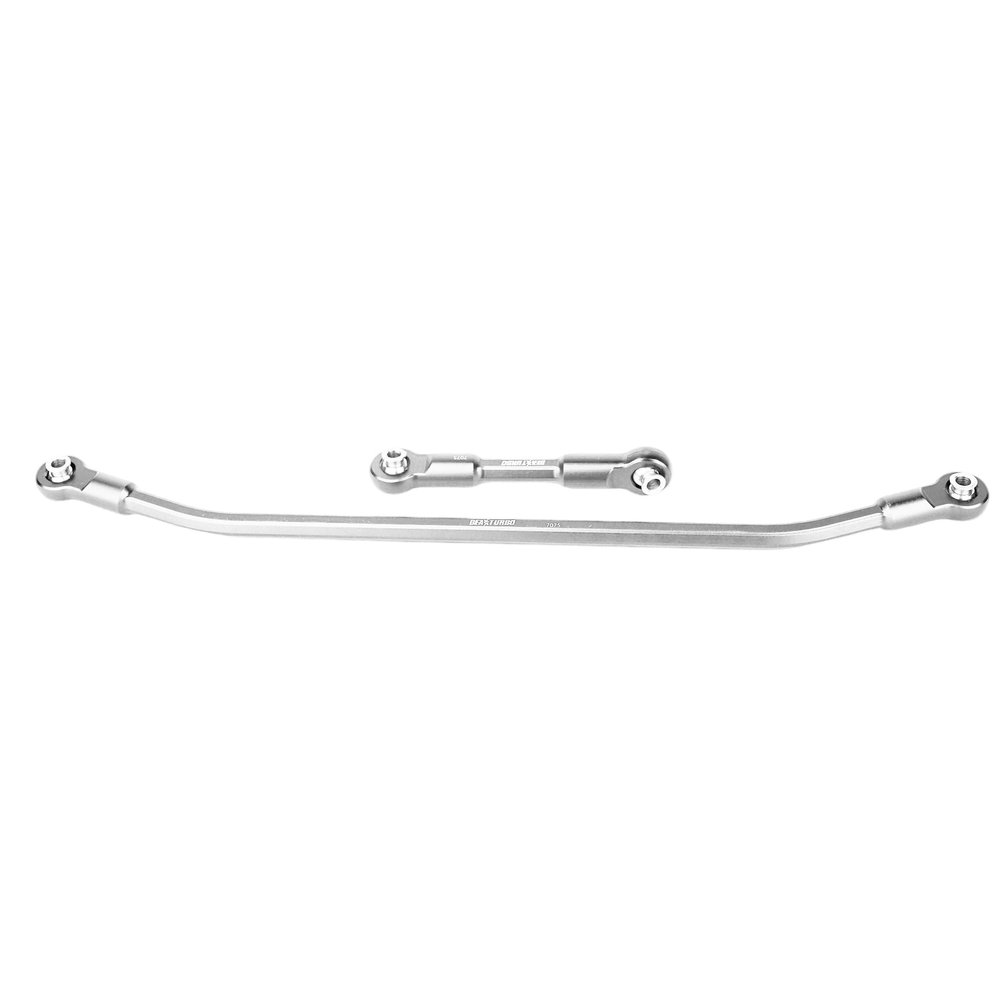 BeaxTurbo Racing Upgrade Parts AXP8 CNC Aluminum 7075 Steering Link for Axial AXP8 Gilamon 2.2 1/8th (Silver)