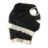 monbvxcerk Latex Mask Unisex Rubber Hood Withe Fold Maid Style Catsuit Cosplay Fetish (L) view 4