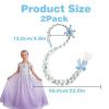 Yiklucg 2PCS Princess Long braided wigs 21 inch,tangled wig for girls. view 2