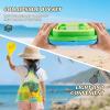 Aimlovs Collapsible Beach Toys Set for Kids,Sand Bucket Shovel, Rake, Mesh Bag 4 Molds & Castle Building Set for Beach Travel,Sandbox Toys, Foldable Beach Essentials for Toddlers 3-10(Blue&Green) view 2