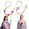 Yiklucg 2PCS Princess Long braided wigs 21 inch,tangled wig for girls. view 1