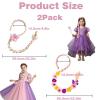 Yiklucg 2PCS Princess Long braided wigs 21 inch,tangled wig for girls. view 2