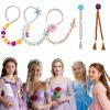 Yiklucg 5PCS Princess Long braided wigs 21 inch,tangled wig for girls. view 1