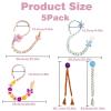 Yiklucg 5PCS Princess Long braided wigs 21 inch,tangled wig for girls. view 2