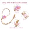 Yiklucg 5PCS Princess Long braided wigs 21 inch,tangled wig for girls. view 3