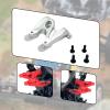 TTETTZ 1:24 RC Rear Rear Wing Bracket Replace Parts Upgrade for Wltoys 244016, Argent view 4