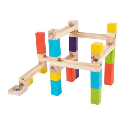 Guohetuk Wooden Track Marble Toy, Educational Building Blocks Castle Track Marble Run, Home Decor, 36PCS