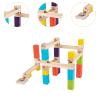 Guohetuk Wooden Track Marble Toy, Educational Building Blocks Castle Track Marble Run, Home Decor, 36PCS view 2
