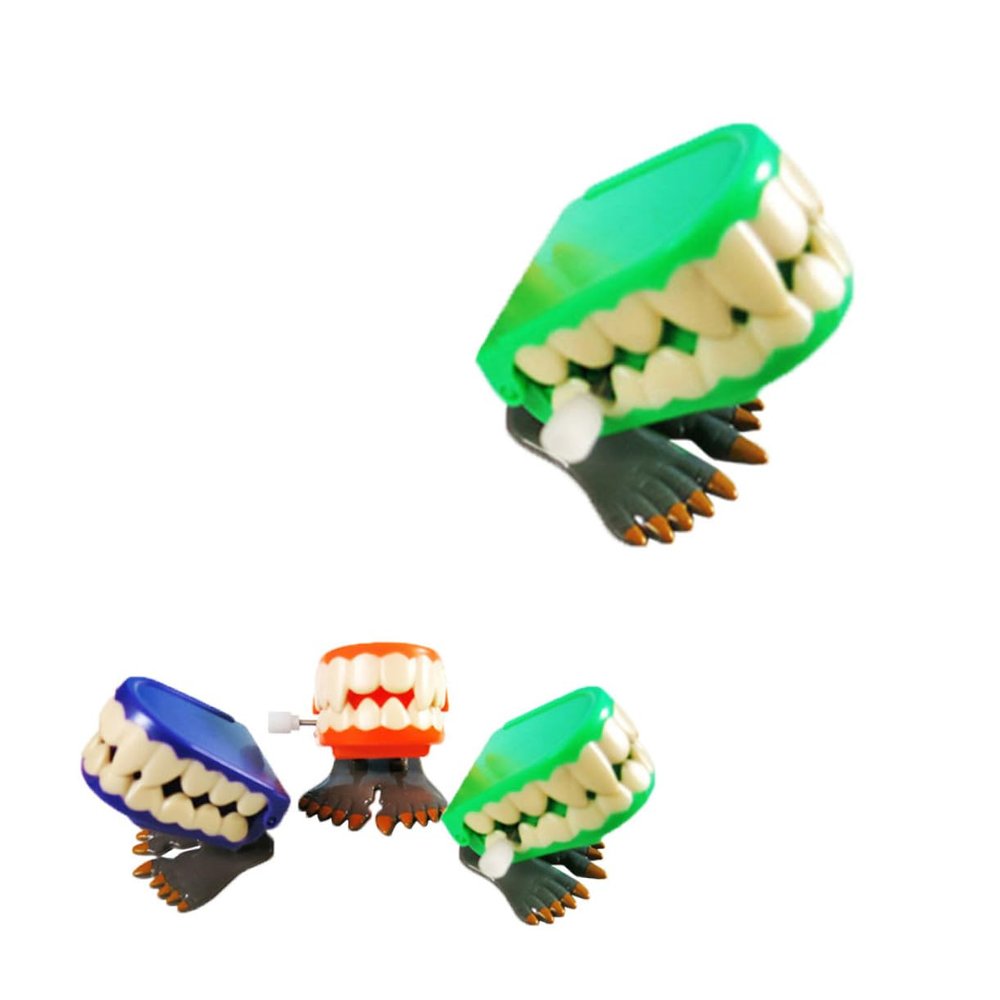 HOODANCOS 6PCS Wind Up Teeth with Moving Feet Funny Novelty Walking Wind-up for Random Colors Halloween Party Pranks and Play Stress Relief Random Color